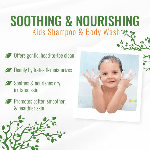 Wild Naturals Kids Shampoo and Body Wash - Hypoallergenic Baby Shampoo and Organic Baby Wash - Gentle and Moisturizing Kids Soap and Toddler Body ...